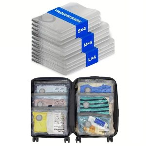 סט 12 שקיות ואקום לנסיעות- 12 pcs vacuum bags מותג Travel Tech